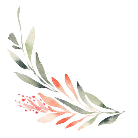 Watercolor peach flowers. Hand drawn flowers isolated on white backgroundの写真素材