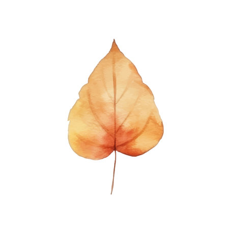 Watercolor Autumn Leaves Arrangementのイラスト素材
