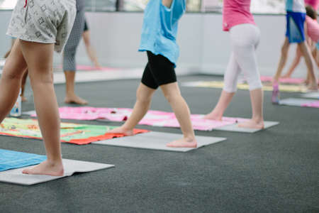 Children's yoga class at a local yoga studio.