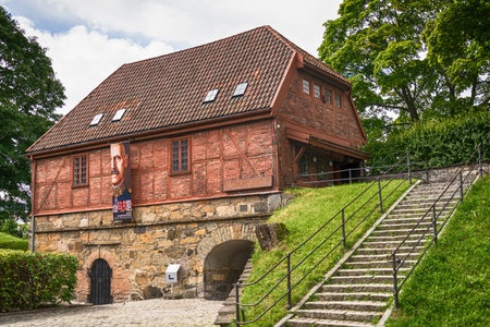 Exterior of Akershus Fortress in Oslo, Norwayのeditorial素材