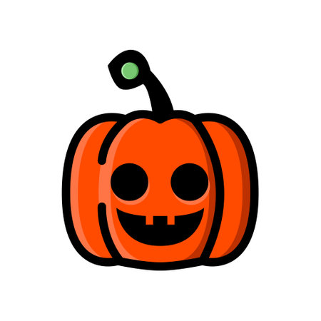 pumpkin emotions for halloween. cute faceのイラスト素材