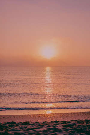 sunset at the beachの写真素材