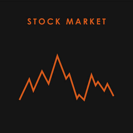 Stock market price graph vector illustrationのイラスト素材