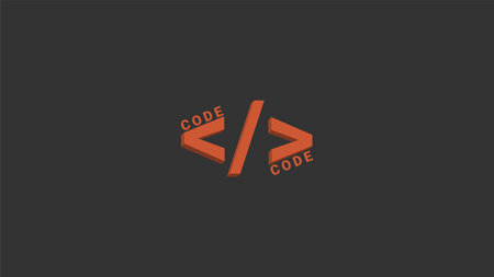 coding bracket 3d vector design