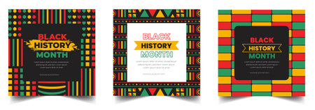 black history month background. black history month 2023 background. African American History or Black History Month. Celebrated annually in February in the USA, Canada.のイラスト素材