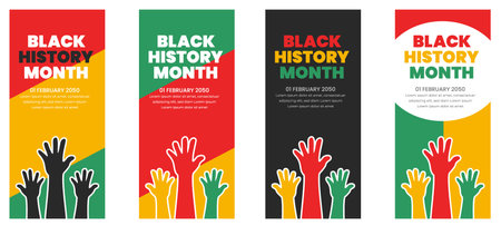 black history month background. black history month 2023 background. African American History or Black History Month. Celebrated annually in February in the USA, Canada.のイラスト素材