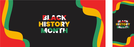 black history month background. black history month 2023 background. African American History or Black History Month. Celebrated annually in February in the USA, Canada.のイラスト素材