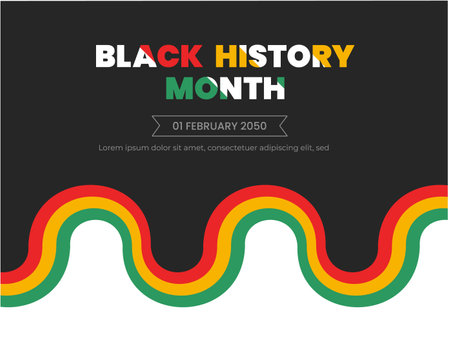 black history month background. black history month 2023 background. African American History or Black History Month. Celebrated annually in February in the USA, Canada.のイラスト素材