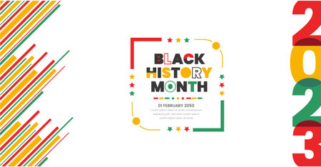 black history month background. black history month 2023 background. African American History or Black History Month. Celebrated annually in February in the USA, Canada.のイラスト素材