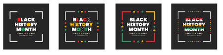 black history month background. black history month 2023 background. African American History or Black History Month. Celebrated annually in February in the USA, Canada.のイラスト素材