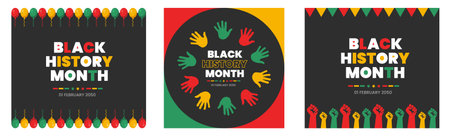 black history month background. black history month 2023 background. African American History or Black History Month. Celebrated annually in February in the USA, Canada.のイラスト素材