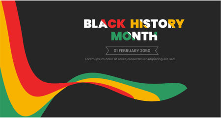 black history month background. black history month 2023 background. African American History or Black History Month. Celebrated annually in February in the USA, Canada.のイラスト素材