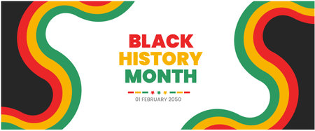 black history month background. black history month 2023 background. African American History or Black History Month. Celebrated annually in February in the USA, Canada.のイラスト素材