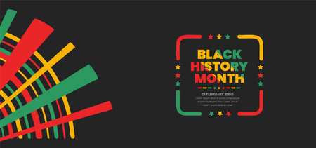 black history month background. black history month 2023 background. African American History or Black History Month. Celebrated annually in February in the USA, Canada.のイラスト素材