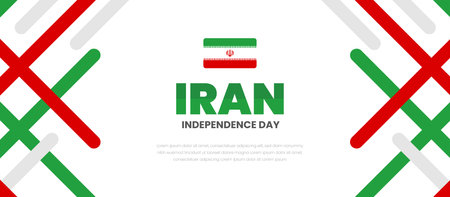 Happy Iran Independence Day Background. Islamic Republic Day 11 February Celebration Vector Design Illustration. Template for Poster, Banner, Advertising, Greeting Card, banner, Prのイラスト素材