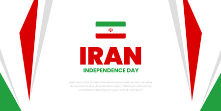 Happy Iran Independence Day Background. Islamic Republic Day 11 February Celebration Vector Design Illustration. Template for Poster, Banner, Advertising, Greeting Card, banner,のイラスト素材