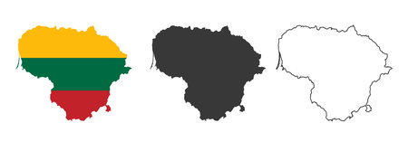 Lithuania maps vector design template.のイラスト素材