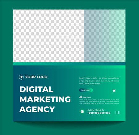 digital marketing post banner, digital marketing social media post banner. business marketing post banner. digital marketing banner. business social media post designのイラスト素材