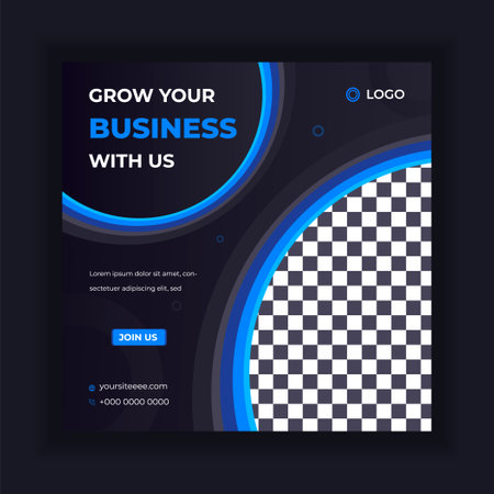 digital marketing post banner, digital marketing social media post banner. business marketing post banner. digital marketing banner. business social media post designのイラスト素材