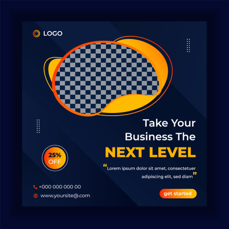 digital marketing post banner, digital marketing social media post banner. business marketing post banner. digital marketing banner. business social media post designのイラスト素材