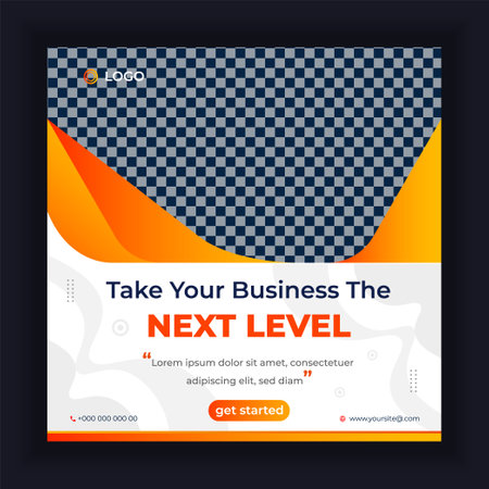 digital marketing post banner, digital marketing social media post banner. business marketing post banner. digital marketing banner. business social media post designのイラスト素材