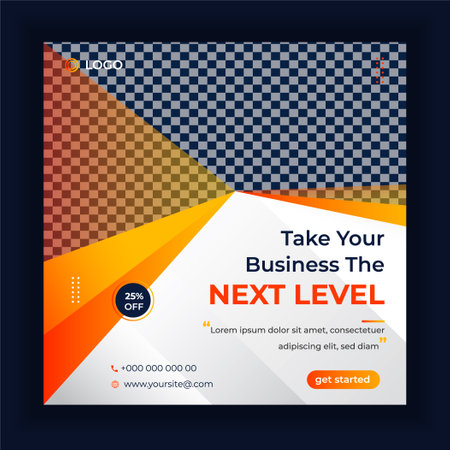 digital marketing post banner, digital marketing social media post banner. business marketing post banner. digital marketing banner. business social media post designのイラスト素材