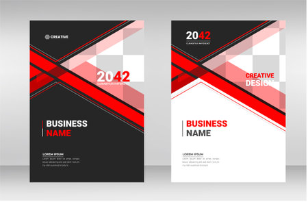 corporate modern Business Book Cover Design Template in A4 size. Can be use to Brochure, book cover, Annual Report, Corporate Presentation, Flyer, Magazine.のイラスト素材