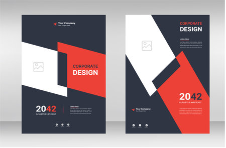 corporate modern Business Book Cover Design Template in A4 size. Can be use to Brochure, book cover, Annual Report, Corporate Presentation, Flyer, Magazine.のイラスト素材
