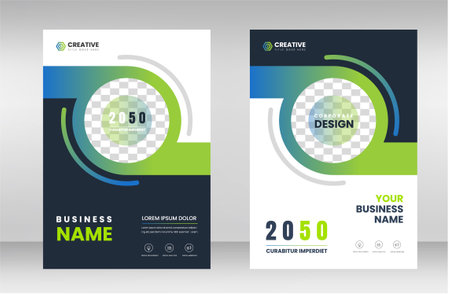 corporate modern Business Book Cover Design Template in A4. Can be use to Brochure, book cover, Annual Report, Corporate Presentation, Portfolio, Flyer, Magazine, Poster, Bannerのイラスト素材