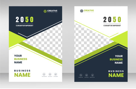 corporate modern Business Book Cover Design Template in A4. Can be use to Brochure, book cover, Annual Report, Corporate Presentation, Portfolio, Flyer, Magazine, Poster, Bannerのイラスト素材