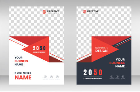 corporate modern Business Book Cover Design Template in A4 size. Can be use to Brochure, book cover, Annual Report, Corporate Presentation, Flyer, Magazine.のイラスト素材