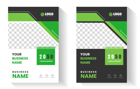 corporate modern Business Book Cover Design Template in A4. Can be use to Brochure, book cover, Annual Report, Corporate Presentation, Portfolio, Flyer, Magazine, Poster, Bannerのイラスト素材