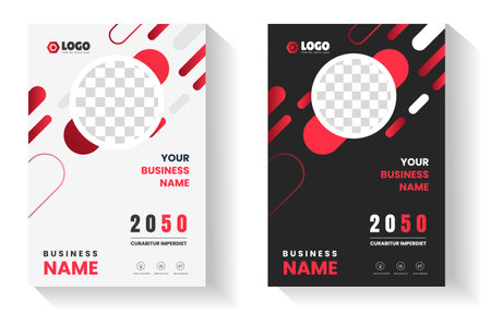 corporate modern Business Book Cover Design Template in A4 size. Can be use to Brochure, book cover, Annual Report, Corporate Presentation, Flyer, Magazine.のイラスト素材
