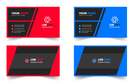 modern creative simple clean business card or visiting card
design templateのイラスト素材