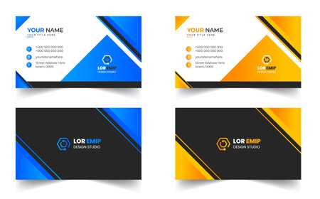modern creative simple clean business card or visiting card
design templateのイラスト素材