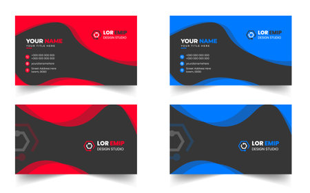 modern creative simple clean business card or visiting card
design templateのイラスト素材