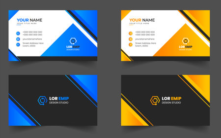 modern creative simple clean business card or visiting card
design templateのイラスト素材