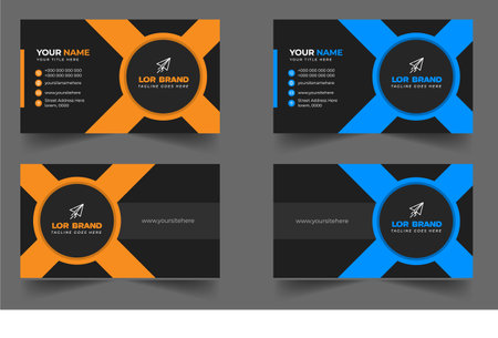 modern creative simple clean business card or visiting card
design templateのイラスト素材