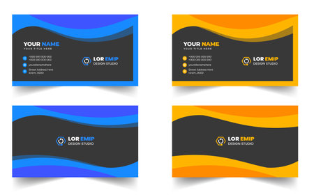 modern creative simple clean business card or visiting card
design templateのイラスト素材