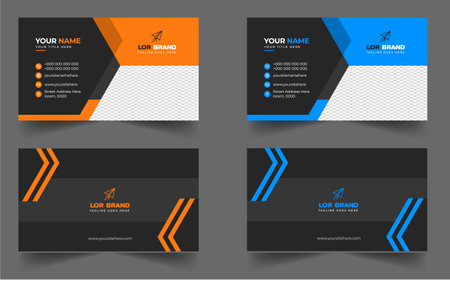 modern creative simple clean business card or visiting card
design templateのイラスト素材