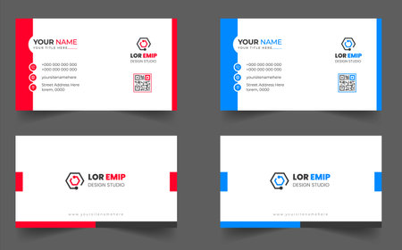 modern creative simple clean business card or visiting card
design templateのイラスト素材