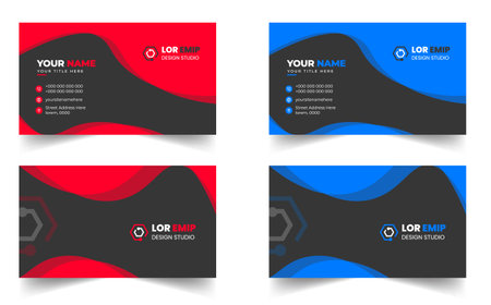 modern creative simple clean business card or visiting card
design templateのイラスト素材