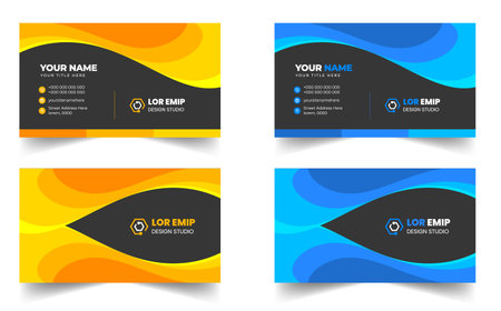 modern creative simple clean business card or visiting card
design templateのイラスト素材