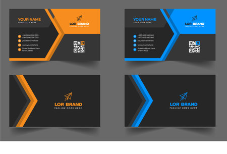 modern creative simple clean business card or visiting card
design templateのイラスト素材