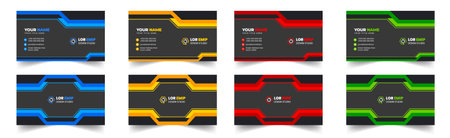 modern creative simple clean business card or visiting card
design templateのイラスト素材