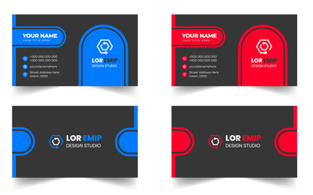 modern creative simple clean business card or visiting card
design templateのイラスト素材