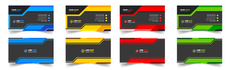 modern creative simple clean business card or visiting card
design templateのイラスト素材