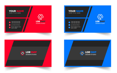modern creative simple clean business card or visiting card
design templateのイラスト素材
