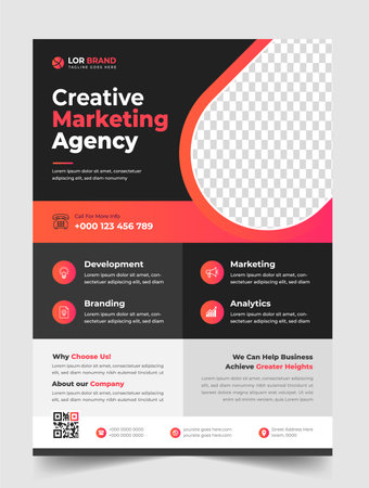 digital marketing Corporate business flyer template design. digital marketing agency flyer, business marketing flyer set, grow your business digital marketing  flyerのイラスト素材