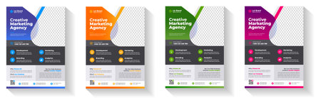 digital marketing Corporate business flyer template design. digital marketing agency flyer, business marketing flyer set, grow your business digital marketing  flyerのイラスト素材
